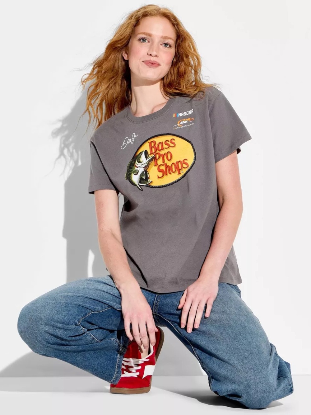 Women's Bass Pro Short Sleeve Graphic T-Shirt - Charcoal Gray Size Medium